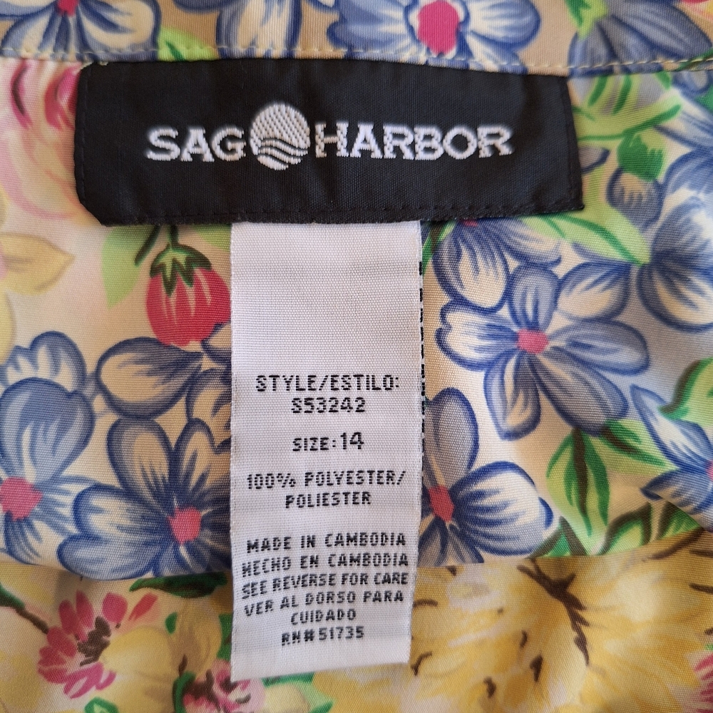 Sag Harbor Vintage Floral A-Line Skirt Sz 14 - Picture 4 of 4